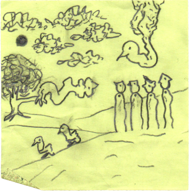 Birdsacked Sticky Note Scan